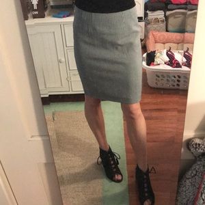 H&M pencil skirt, gray and black plaid